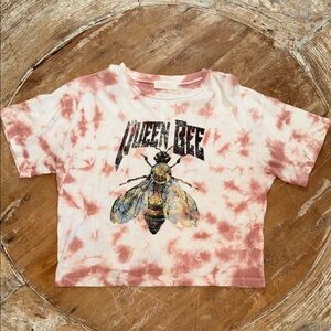Queen Bee Tie-Dye Boxy Crop T-Shirt S